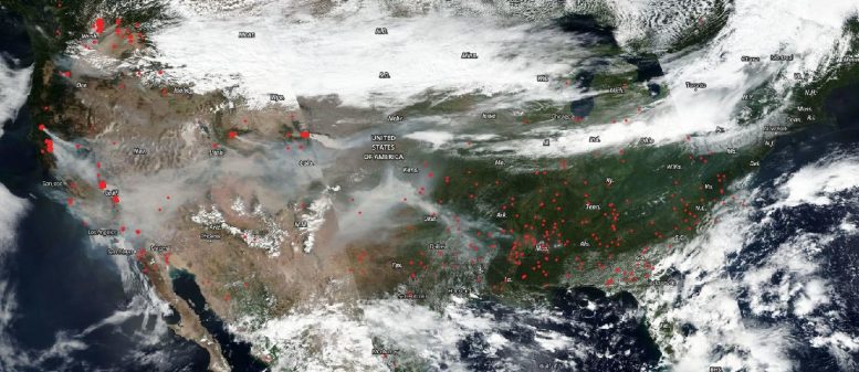 Suomi NPP Satellite US Wildfires September 7, 2020