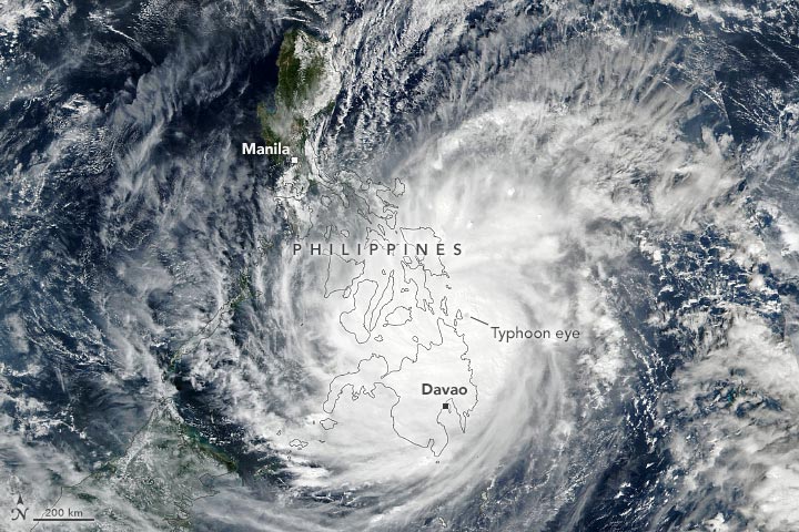 Super Typhoon Rai Philippines December 16, 2021, Annotated