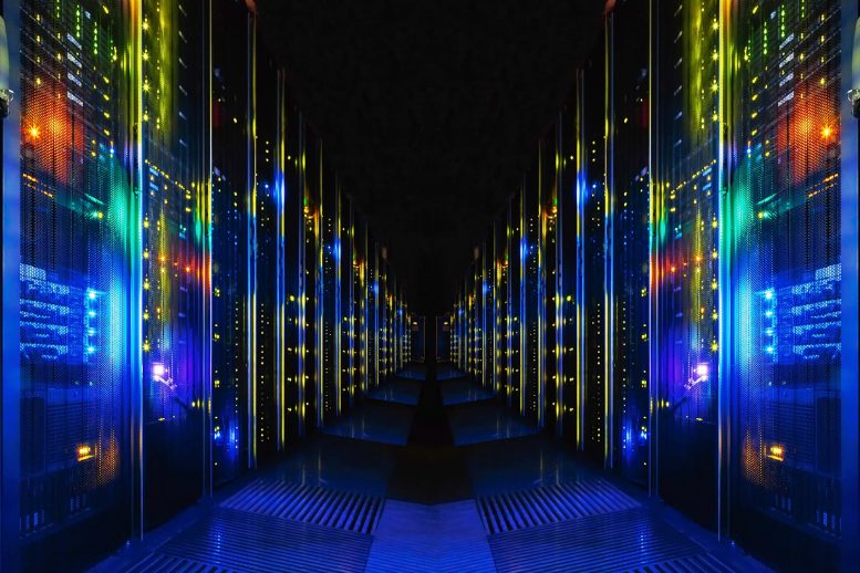 Supercomputer Data Center Corridor