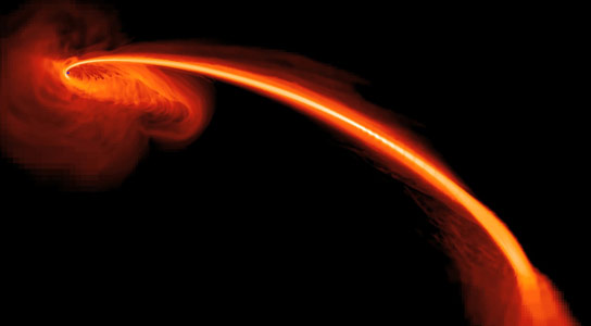Supercomputers Predict How Black Holes Swallow Stars