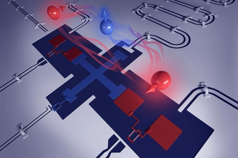 Superconducting Qubit Architecture Artist Rendering