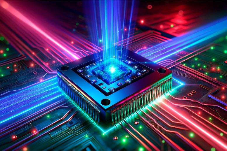 Superconductivity Chip Art Concept