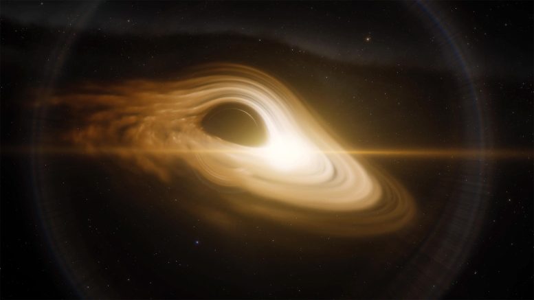 Supermassive Black Hole Accretion Disk Art Illustration