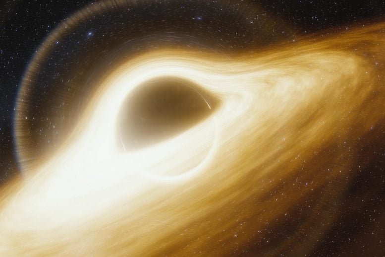 Supermassive Black Hole Accretion Disk Illustration