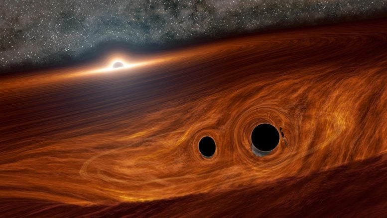 Supermassive Black Hole Surrounded by Two Black Holes