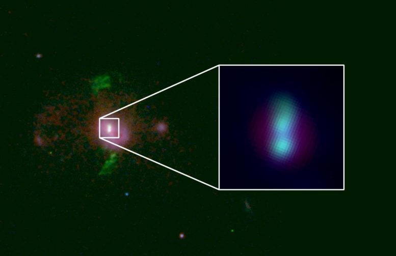 Supermassive Black Holes Discovered on a Collision Course