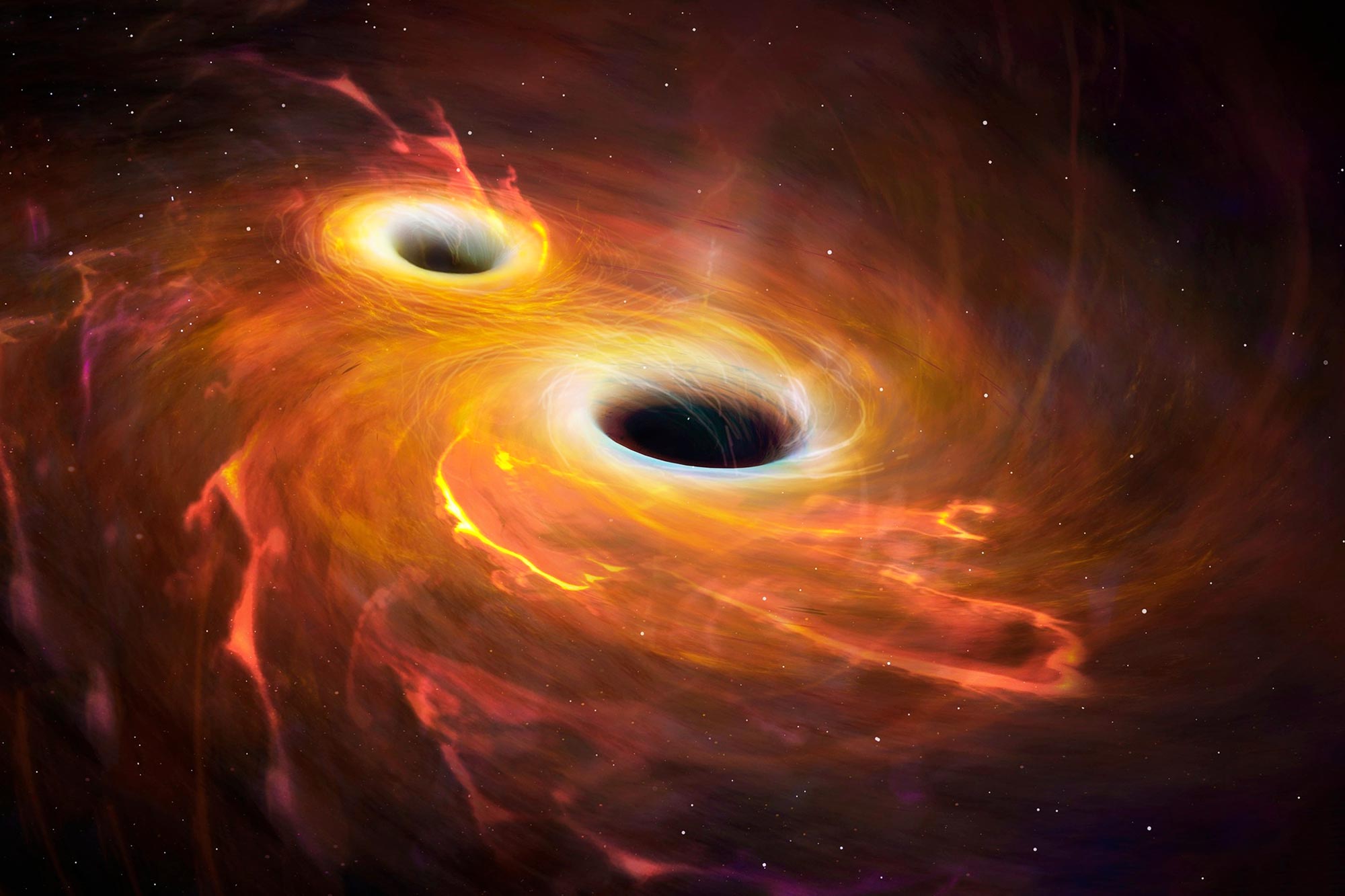 НАСА отслеживает цикл столкновений сверхмассивных черных дыр