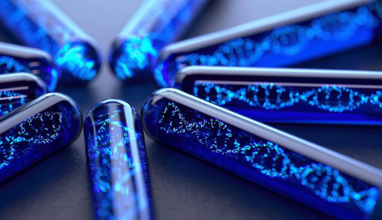 Synthetic Chromosomes DNA Test Tubes