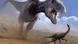T. Rex Dinosaur Hunting Ornithomimus