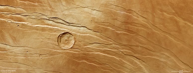 Tantalus Fossae on Mars