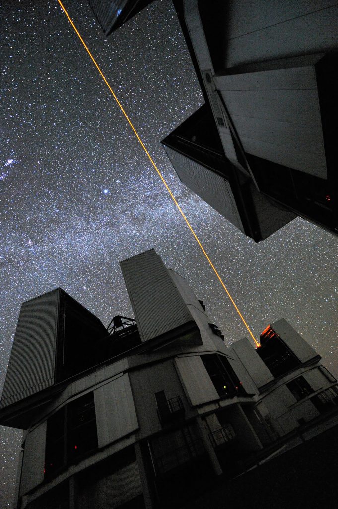 Telescope Laser Beam Space