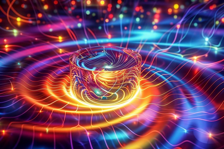 Terahertz Waves Magnetic Material Art Concept