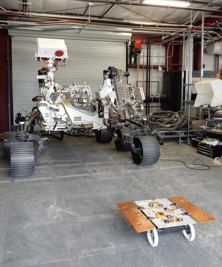 Test Rovers Big and Small at JPL
