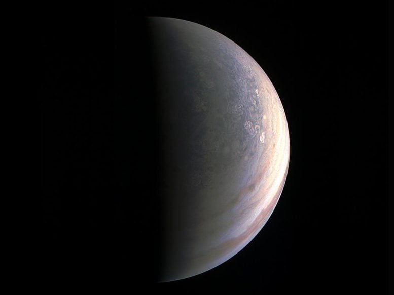The North Polar Region of Jupiter Taken by NASA’s Juno Spacecraft