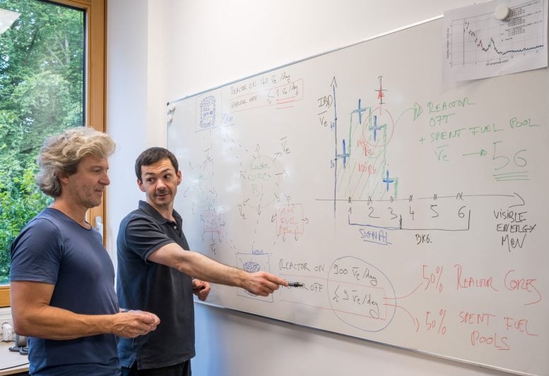 Thierry Lassere and Anthony Onillon Discussing the Double Chooz Data