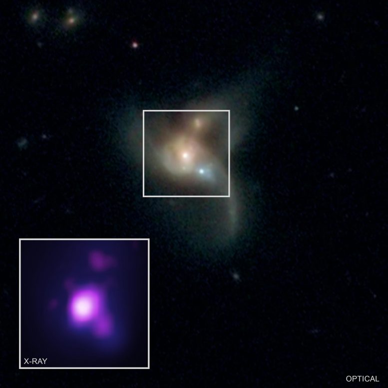 Three Black Holes on Collision Course