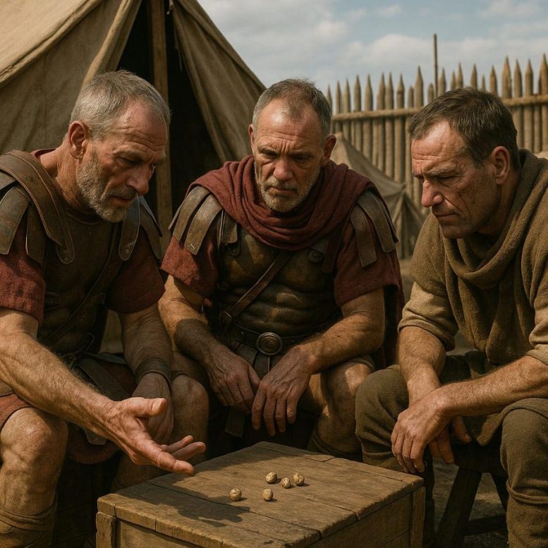 Three Roman Soldiers Playing Dice