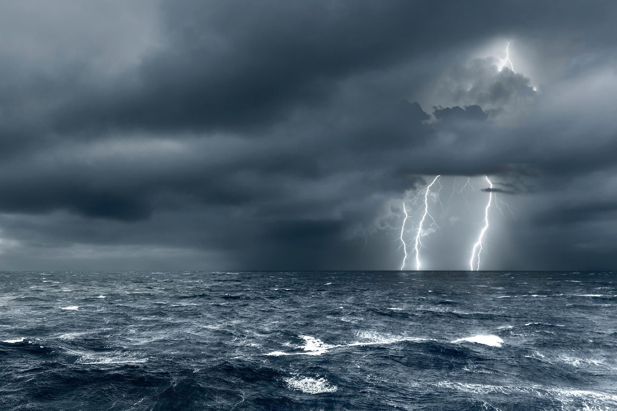Thunderstorm Over Ocean
