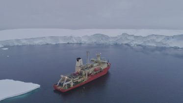 Thwaites Ice Shelf and Research Ship