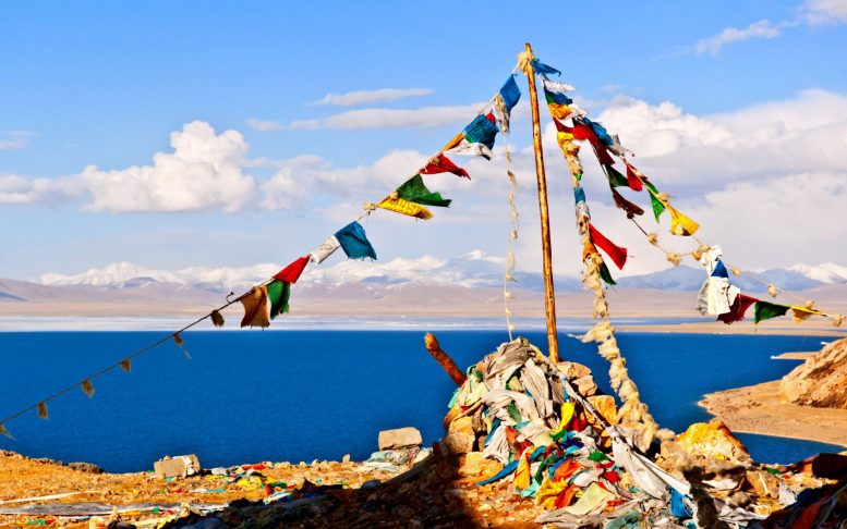 Tibetan Plateau Prayer Flags