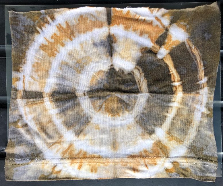 Tie-Dyeing Cotton Fabric With Acorn and Rust