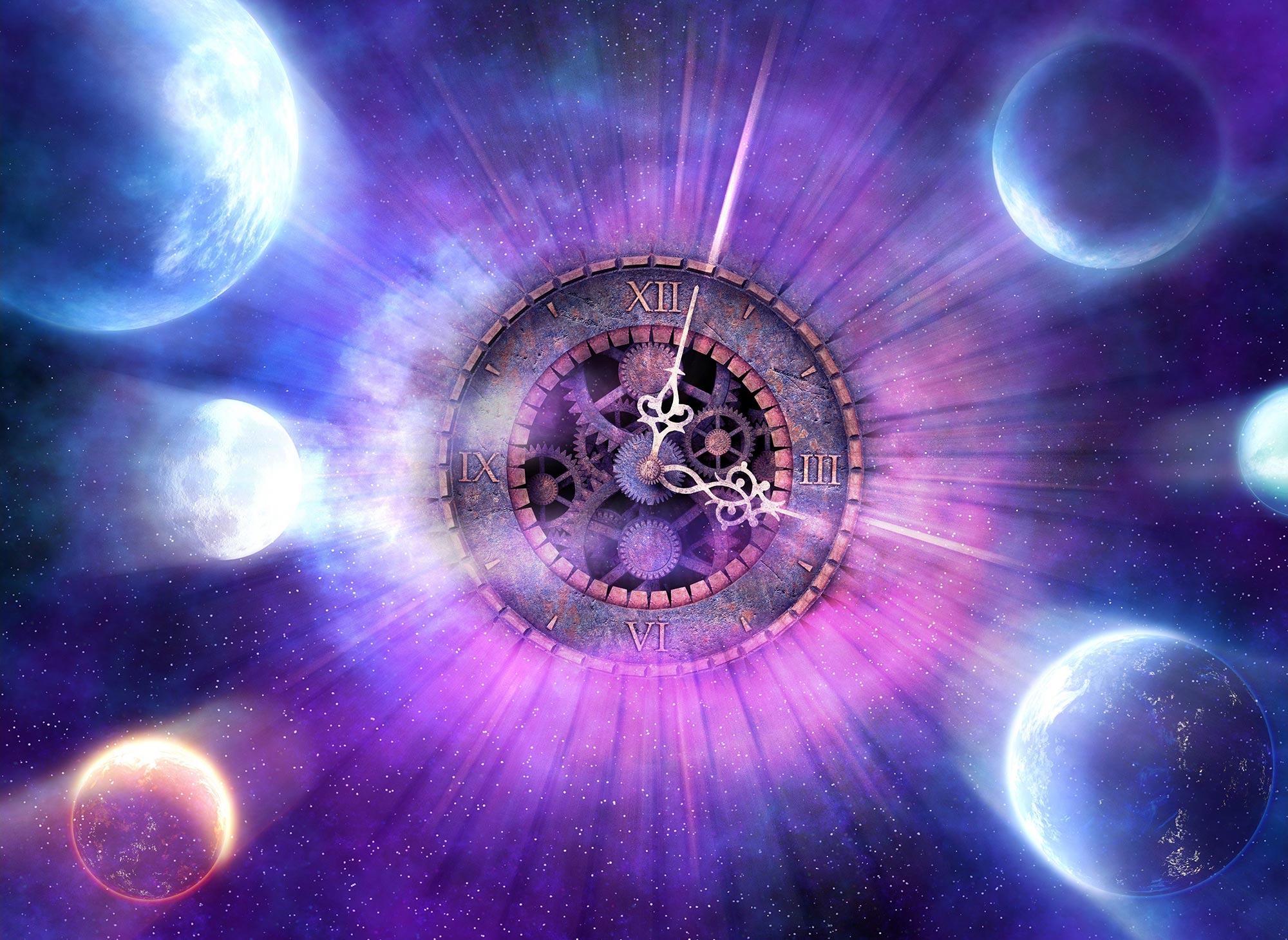 Concepto de cosmos de espacio de tiempo