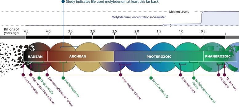 Timeline of Earth’s History in Billions of Years