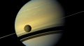 Titan Moon Orbits Saturn