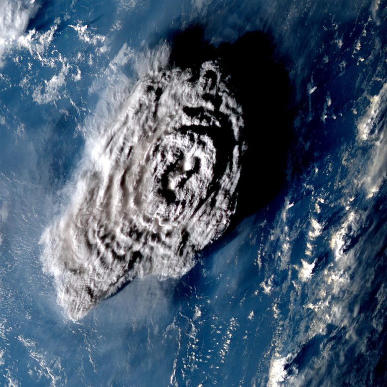 Tonga 100 Minutes After Eruption Started