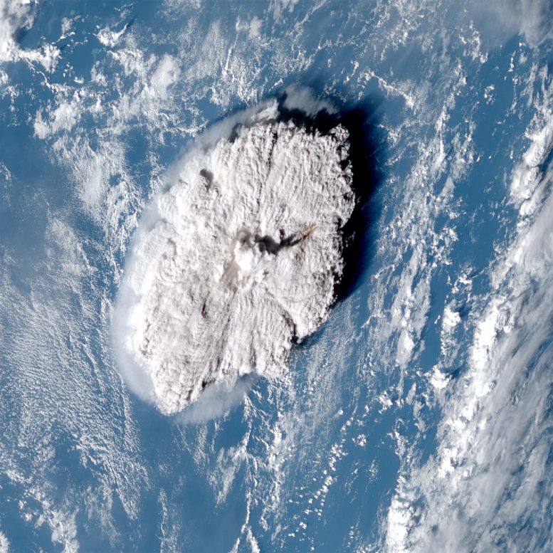 Tonga 50 Minutes After Eruption Started