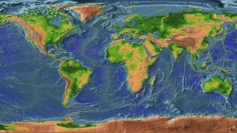 Topographical Map of the World
