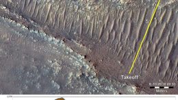 Topography Between Mars Helicopter and Rover for Flight 17