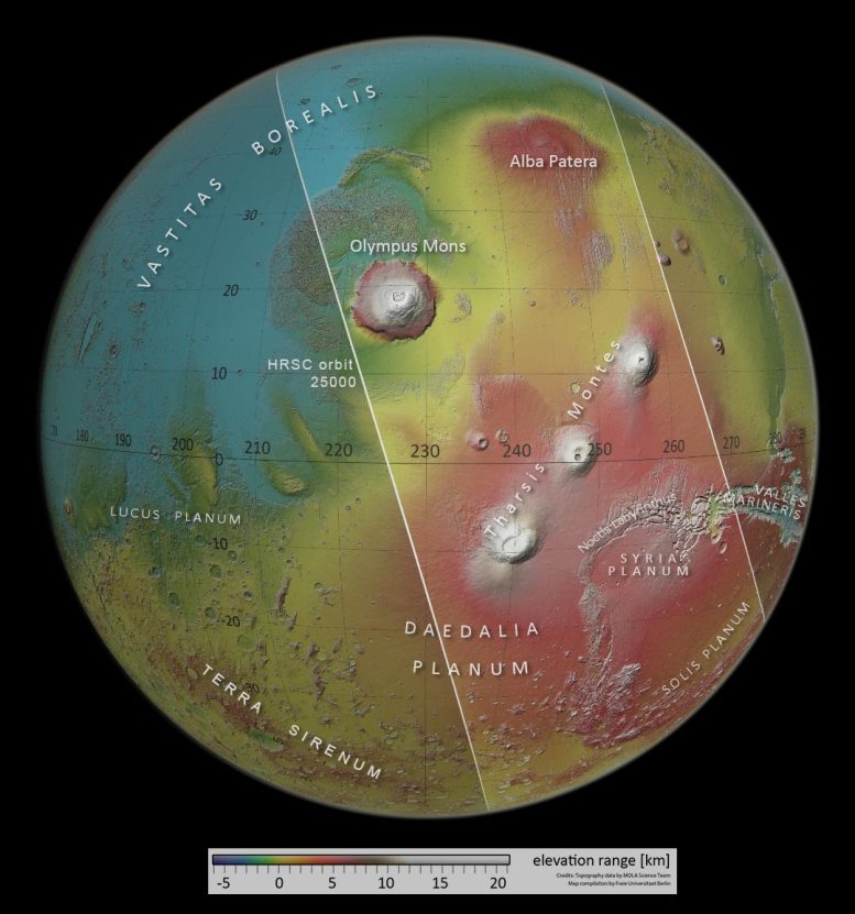 Topography and Context of Tharsis and Surroundings