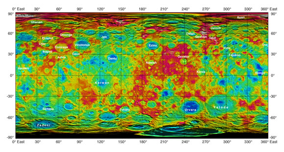 Topography on the Surface of Dwarf Planet Ceres