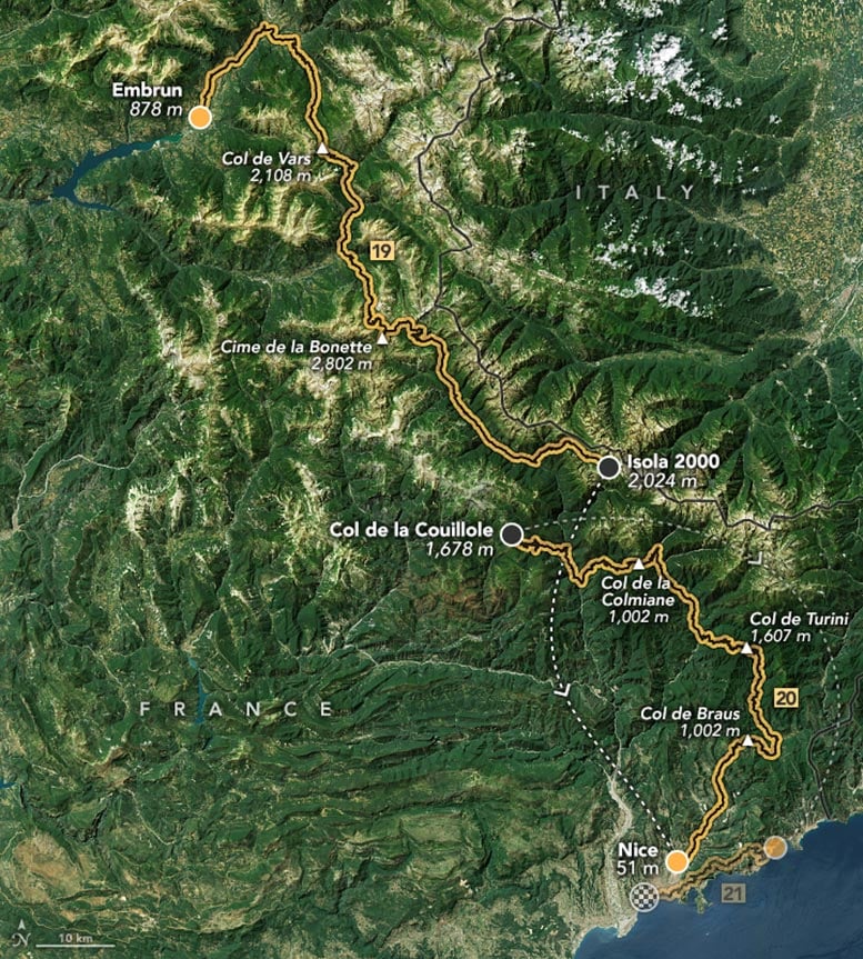 Tour de France Maritime Alps 2024 Annotated