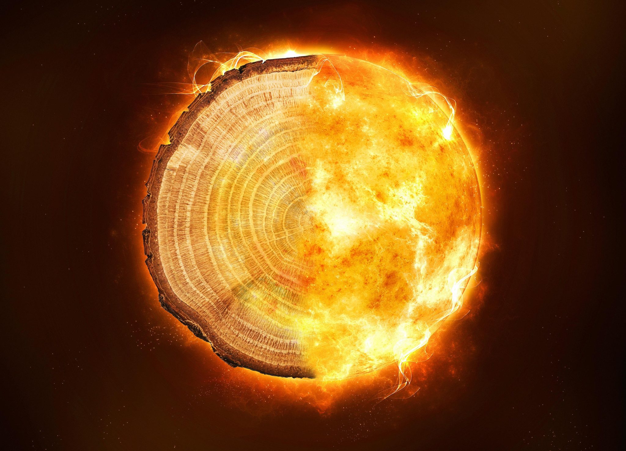 tree rings and sun