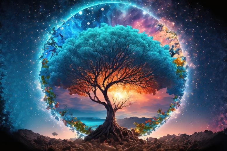Tree of Life Colorful Artistic Illustration