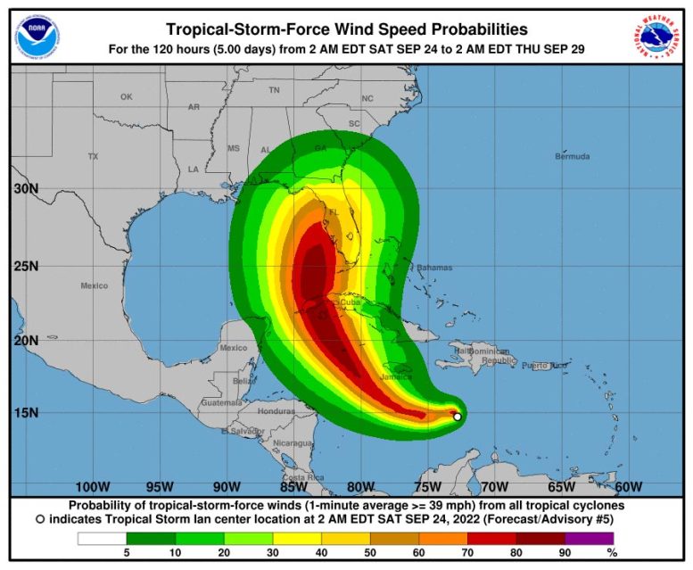 Tropical Storm Ian NOAA