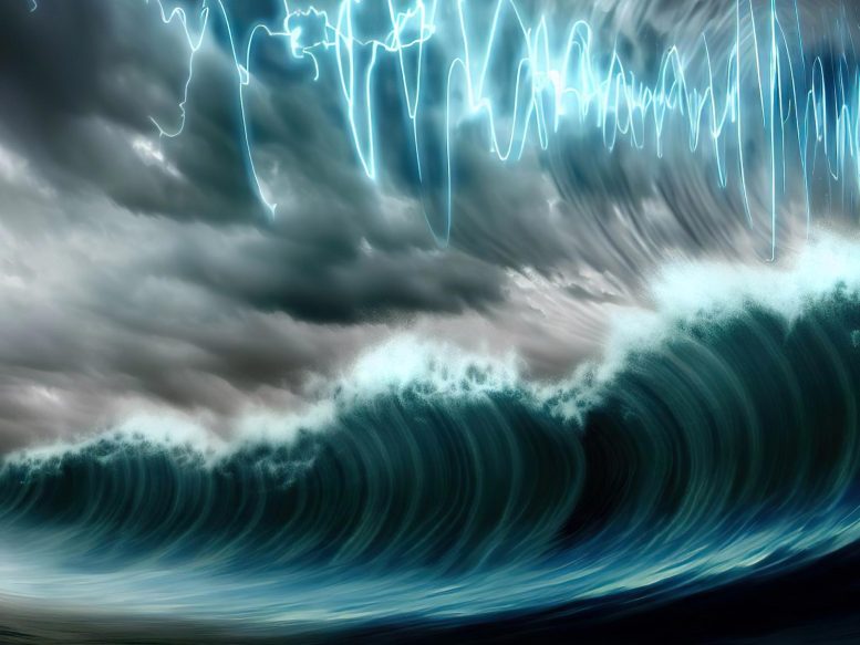 Tsunami Wave Atmospheric Rumble Illustration