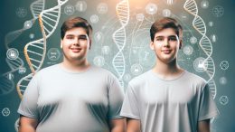 Twins Obesity Genetics Art Concept