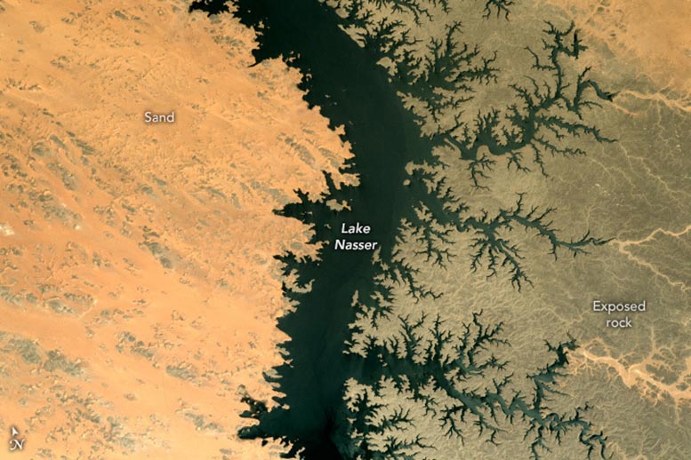 Two Banks of Lake Nasser Annotated