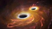 Two Black Holes Collide Merge