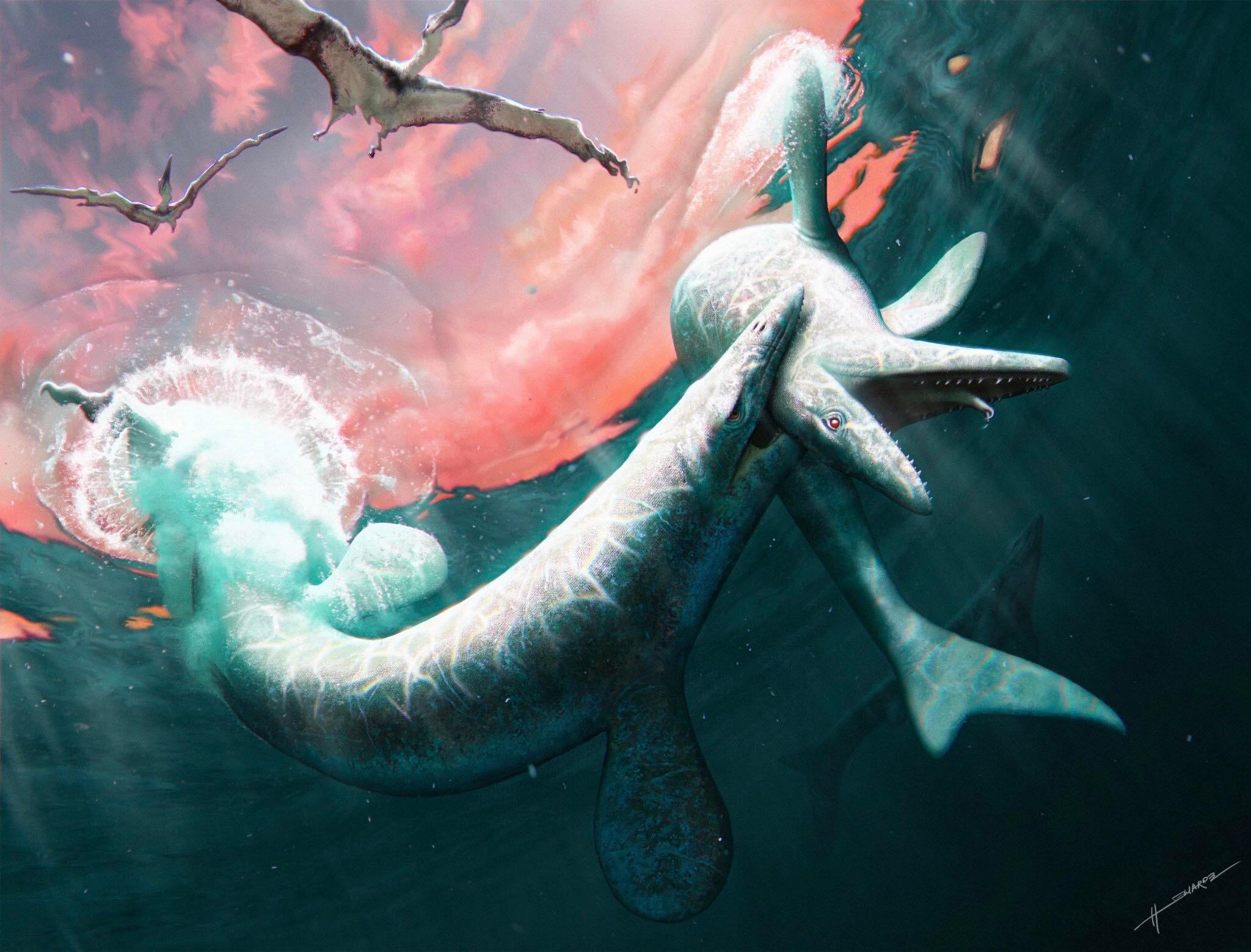 GERÇEK BİR DENİZ CANAVARI – Bilim insanları devasa yeni bir mosasaur türü keşfetti