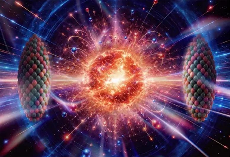 Two Lorentz-Contracted Nuclei Collide and Ignite Fireball