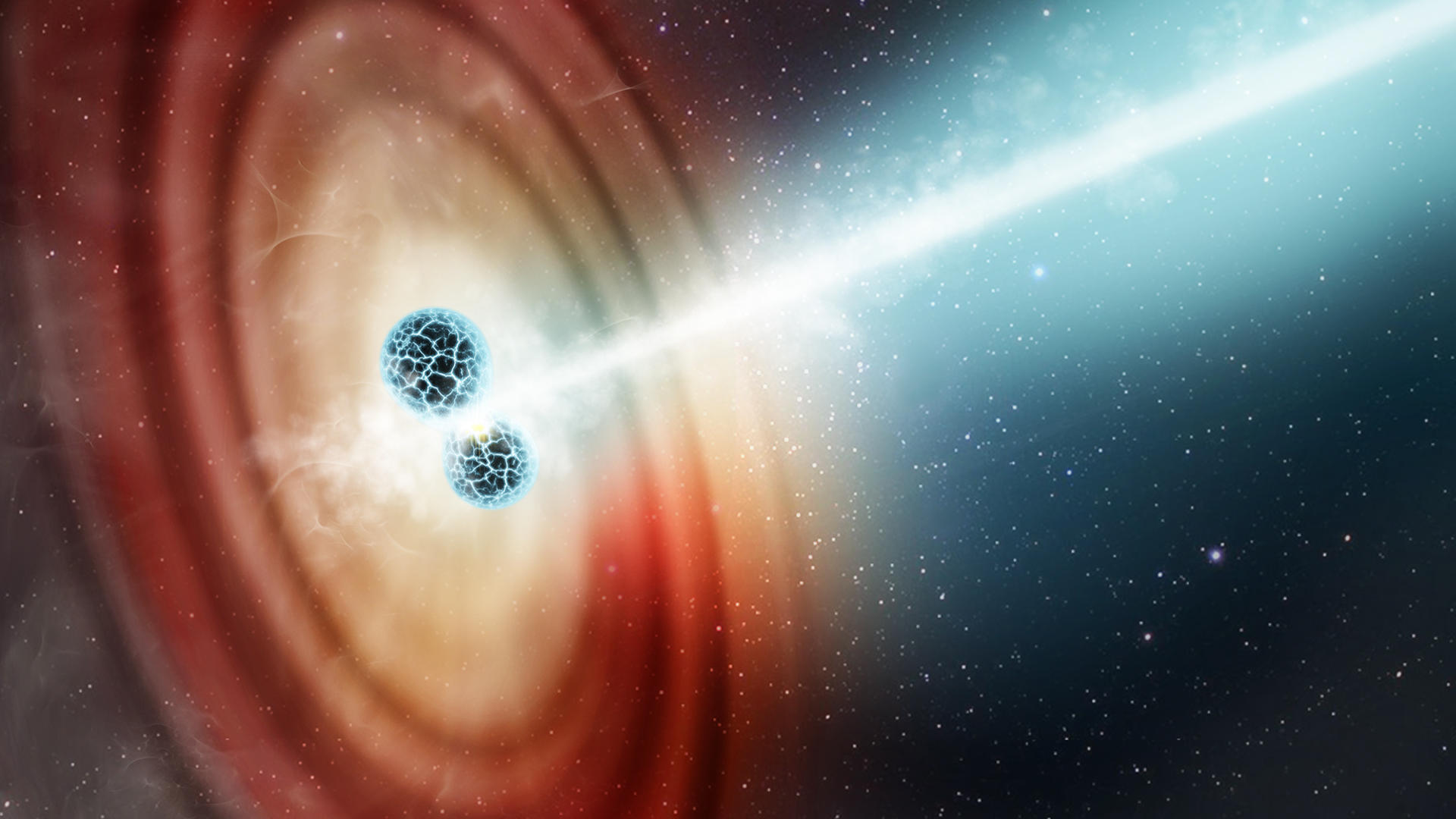 Two neutron stars collide