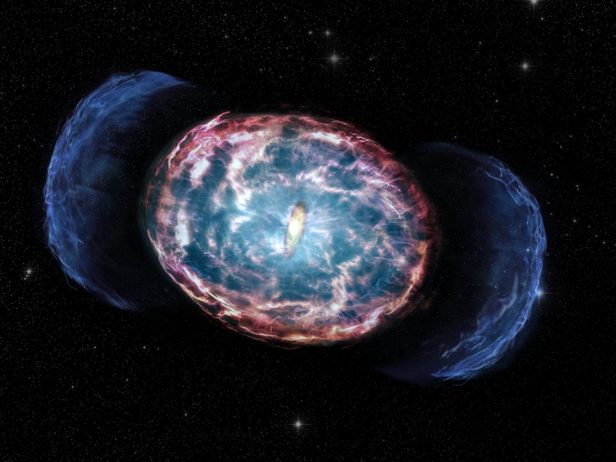 يشير التوهج المشع من كيلونوفا إلى انهيار سريع ومتأخر للنجوم النيوترونية في ثقب أسود