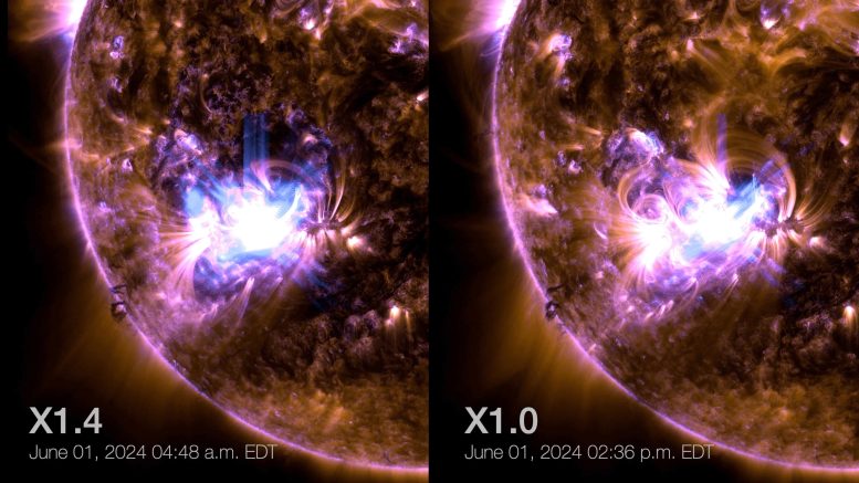 Two Strong Solar Flares June 2024
