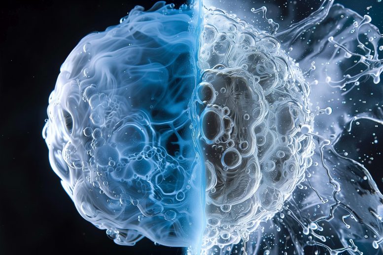 Two Types Water Art Concept Illustration