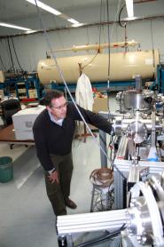 UA physicist Greg Hodgins awaits results from the accelerator mass spectrometer