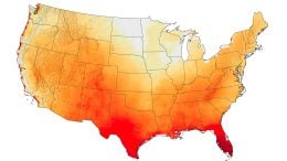 US Extreme Heat Stress Frequency Change
